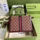 Gucci Ophidia Small Top Handle Bag In Original GG Canvas And Leather Trims 25cm