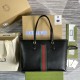 Gucci Ophidia GG Medium Tote Bag Black Leather