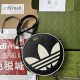 Gucci Adidas X Gucci Ophidia Shoulder Bag in Leather With Trefoil Leather Patch 4 Colors 22cm