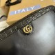 Gucci Ophidia GG Shoulder Bag In Leather With Alligator Trims 23.5cm