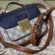 Gucci Padlock Mini Bag In GG Supreme Canvas And Leather With Exterior Pocket 2 Colors 21cm