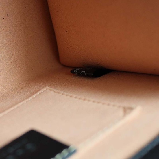 Gucci Padlock Small Bees Shoulder Bag Beige Ebony GG Supreme Canvas Black Leather