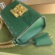 Gucci Padlock Small Shoulder Bag With Chains In Embossed GG Leather 6 Colors 20cm