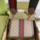 Gucci Queen Margaret Tote Bag In GG Supreme Canvas And Leather 3 Colors 25.5cm
