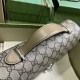 Gucci Petite GG Small Shoulder Bag In Beige and ebony GG Supreme canvas 27cm