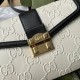 Gucci Small Shoulder Bag in Debossed GG Leather And Contrasting Trims 27cm