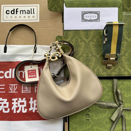 Gucci Attache Small Shoulder Bag In Leather 4 Colors 23cm