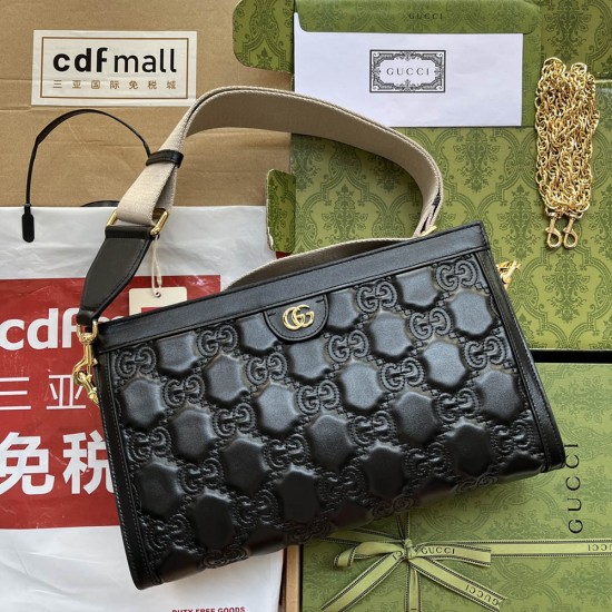 Gucci Large Shoulder Bag In GG Matelasse Leather 32.5cm