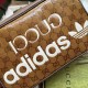 Gucci Adidas X Gucci Small Shoulder Bag In GG Crystal Canvas And Leather With Trefoil Print 25cm