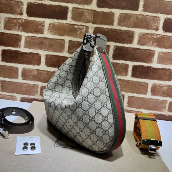 Gucci Attache Large Shoulder Bag In GG Supreme Canvas 2 Colors 35cm
