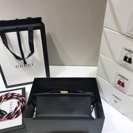 Gucci Sylvie Mini Bag With Top Handle And Web 3 Colors 20cm