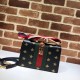 Gucci Sylvie Bee Star Small Shoulder Bag In Metal-Free Tanned Leather With Bees And Stars Print 2 Colors 25.5cm