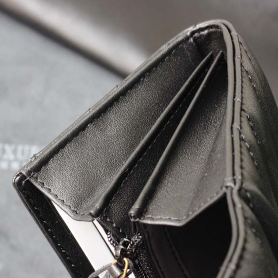 Gucci GG Marmont Continental Wallet In Matelassé Chevron Leather 6 Colors 19cm