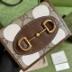Gucci Horsebit 1955 Card Case Wallet In GG Supreme Canvas And Leather With Polka Dot Print 11cm