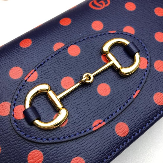 Gucci Horsebit 1955 Chain Wallet With Dots 19cm