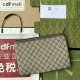 Gucci Ophidia Pouch In GG Supreme Canvas With Leather Trims And Web 29cm
