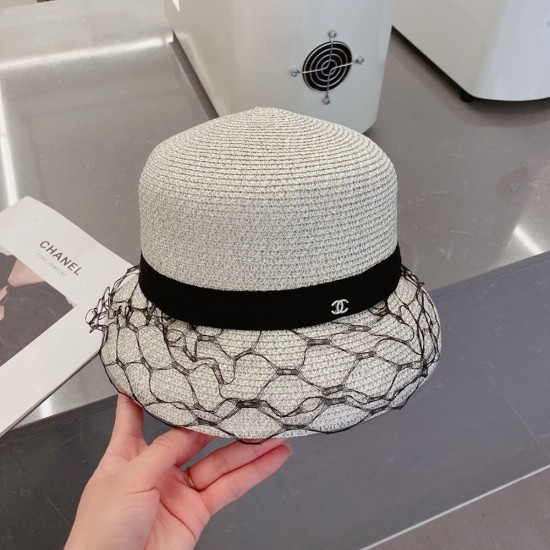 Chanel Bucket Hat With Lace 2 Colors