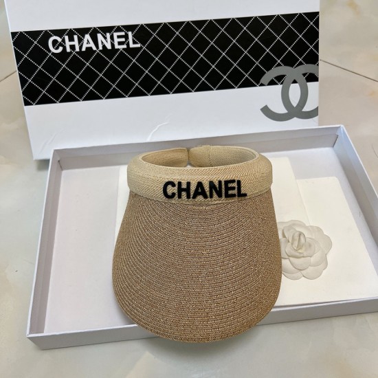 Chanel Visor In Straw 2 Colors