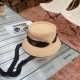 Dior Brim Bucket Hat In Straw