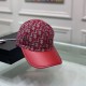 Dior Cap In Oblique Jacquard And Leather 2 Colors