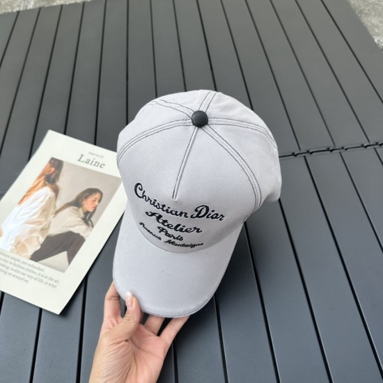 Dior Cap In Cotton With Embroidery Logo 2 Colors