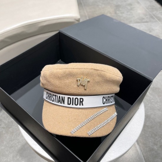 Dior Woolen Cap With Crystal 4 Colors