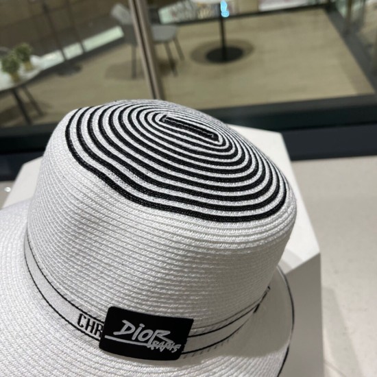 Dior Brim Bucket Hat In Straw 2 Colors