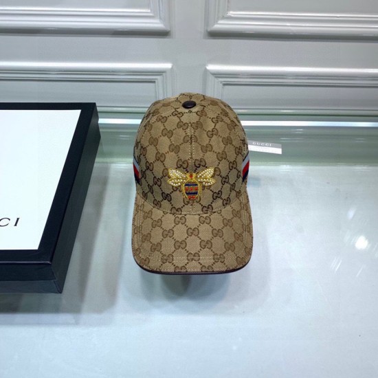 Gucci GG Canvas Baseball Hat With Embroidery Bee 3 Colors