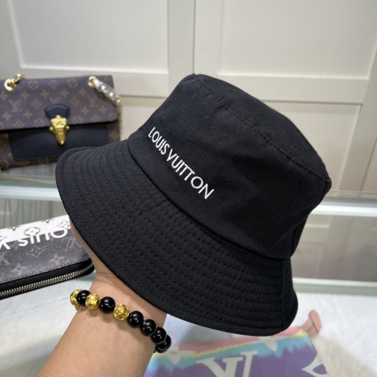 LV Bucket Hat In Cotton With Embroidery 3 Colors
