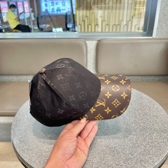 LV Get Ready Cap In Monogram Coated Canvas With Leather Piping 3 Colors