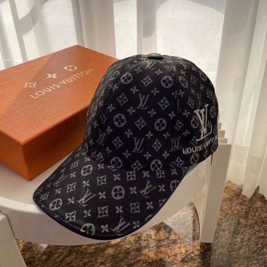 LV Cap In Monogram Canvas With Embroidery 2 Colors