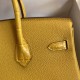 Hermes Birkin Touch Amber Yellow Nile Crocodile and Togo Leather