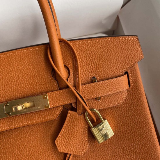 Hermes-Birkin-Orange-Togo-Leather