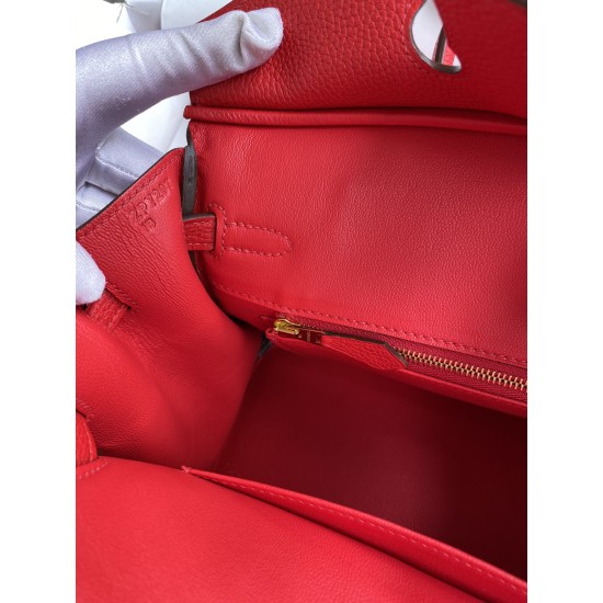 Hermes Birkin Red Togo Leather