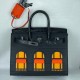 Hermes So Black Midnight Faubourg Birkin 20 Matte Alligator Handbag 3 Colors