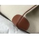 Hermes Birkin Brown Swift Leather And Canvas Handbag