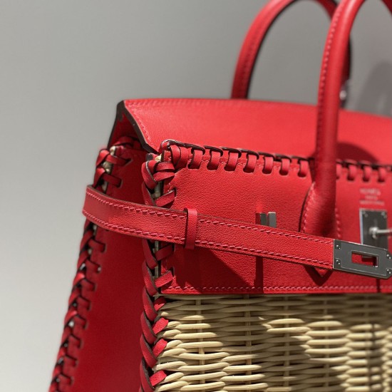 Hermes Birkin with Bamboo Rattan and Leather 3 Colors