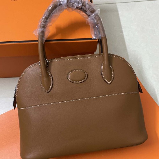 Hermes Bolide Brown Swift Leather