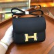 Hermes Constance Black Epsom Leather