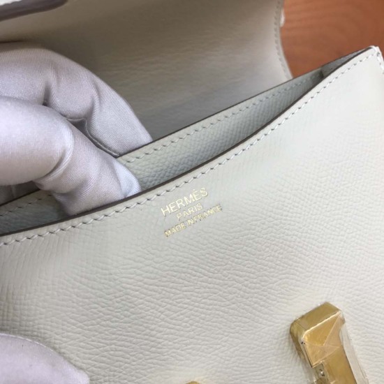 Hermes Constance Milkshake White Epsom Leather