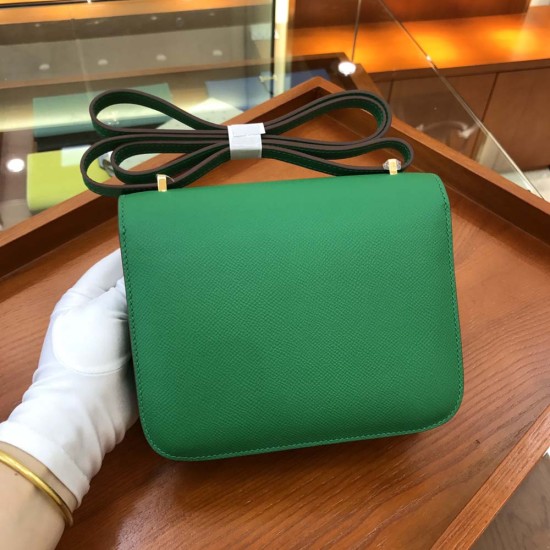 Hermes Constance Bamboo Green Epsom Leather