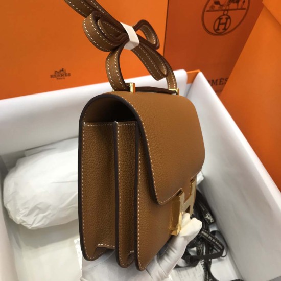 Hermes Constance Brown Togo Leather