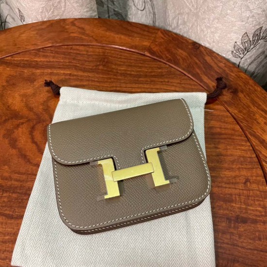 Hermes Constance Slim Tin Grey Epsom Leather