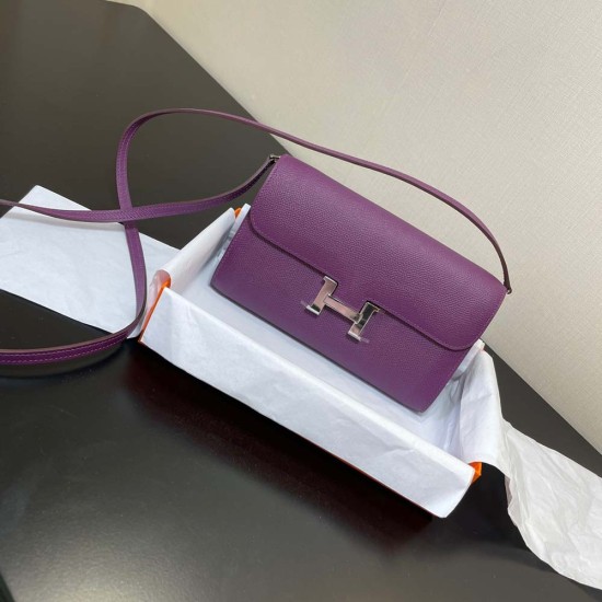 Hermes Constance To Go Anemone Purple Epsom Leather