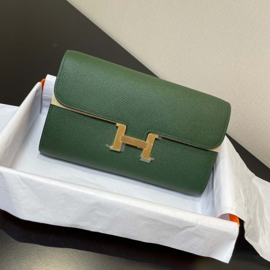 Hermes Constance To Go Dark Green Epsom Leather