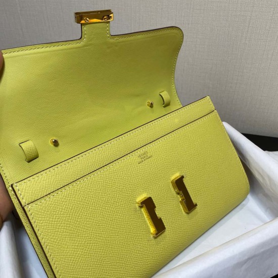 Hermes Constance To Go Amber Epsom Leather