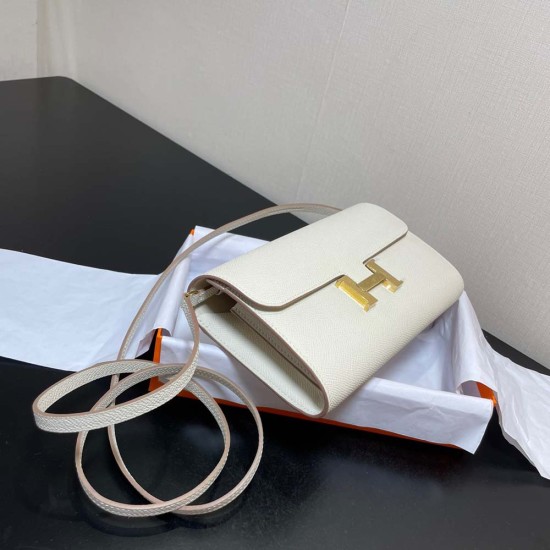 Hermes Constance To Go White Epsom Leather