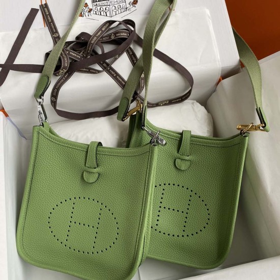 Hermes Evelyne Mini Avocado Green Togo Leather