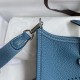 Hermes Evelyne Mini Denim Blue Togo Leather