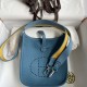 Hermes Evelyne Mini Denim Blue Togo Leather